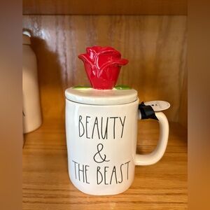 Rae Dunn Beauty and the Beast Topper Mug